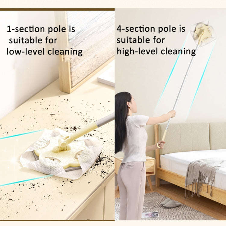 Electrostatic Dust Removal Paper Facial Towel Special Mop Cleaning Tool, Spec: 1-section Pole Green