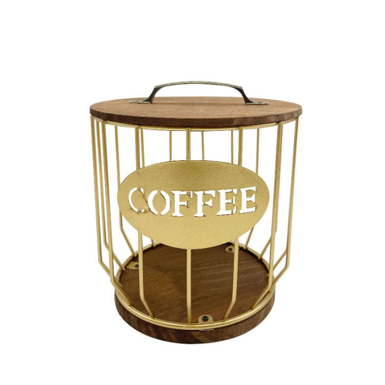Coffee Capsule Filter Storage Basket Home Kitchen Decorations, Color: C Gold