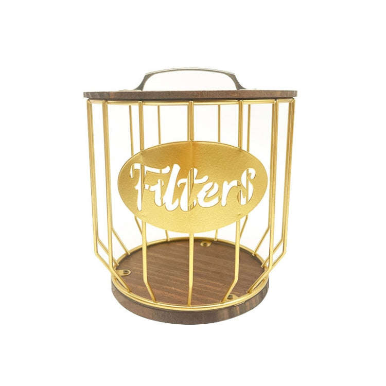 Coffee Capsule Filter Storage Basket Home Kitchen Decorations, Color: F Gold
