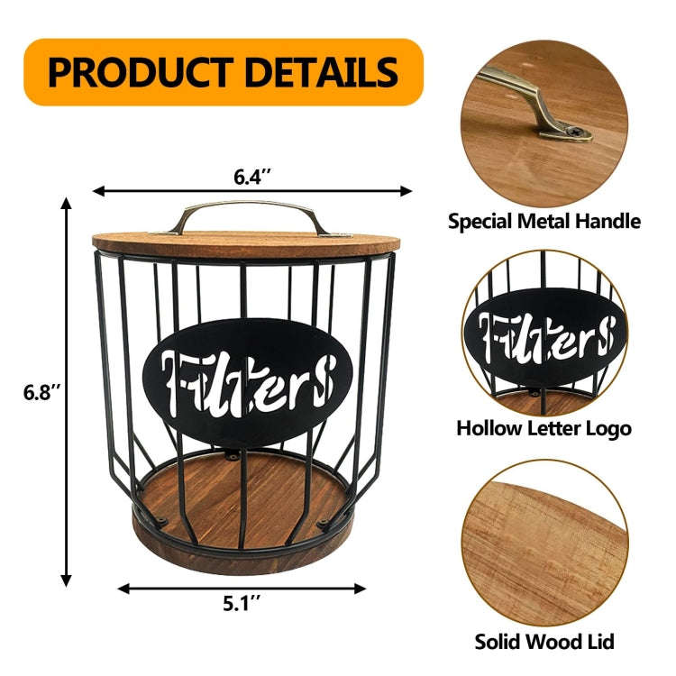 Coffee Capsule Filter Storage Basket Home Kitchen Decorations, Color: C Gold