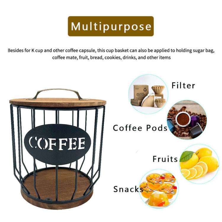 Coffee Capsule Filter Storage Basket Home Kitchen Decorations, Color: C Gold