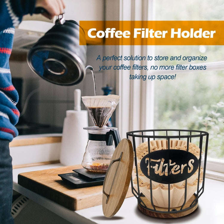 Coffee Capsule Filter Storage Basket Home Kitchen Decorations, Color: C Gold No Lid