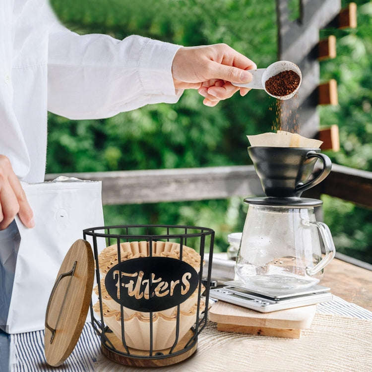 Coffee Capsule Filter Storage Basket Home Kitchen Decorations, Color: C Gold No Lid