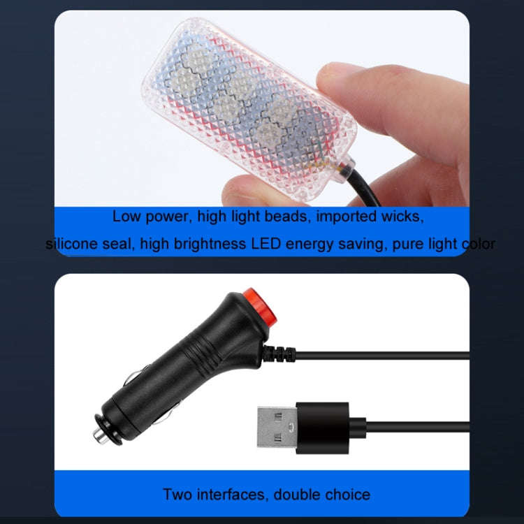 Eight-Color LED Voice Control Car Music Rhythm Atmosphere Light, Specification: 12V Cigarette Lig...