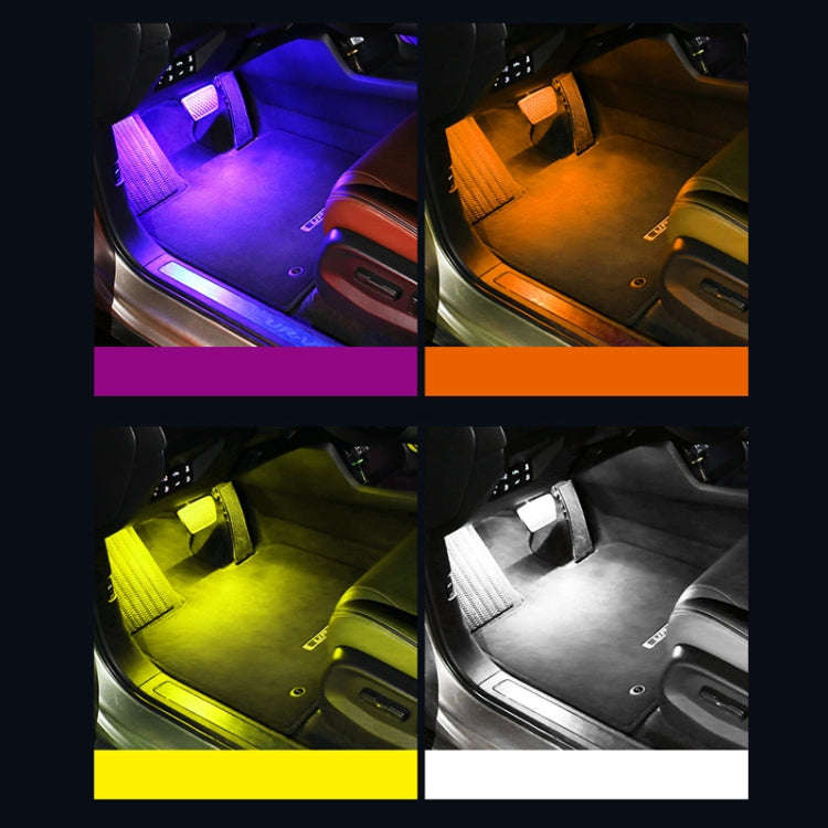 Eight-Color LED Voice Control Car Music Rhythm Atmosphere Light, Specification: 5V USB Remote Con...