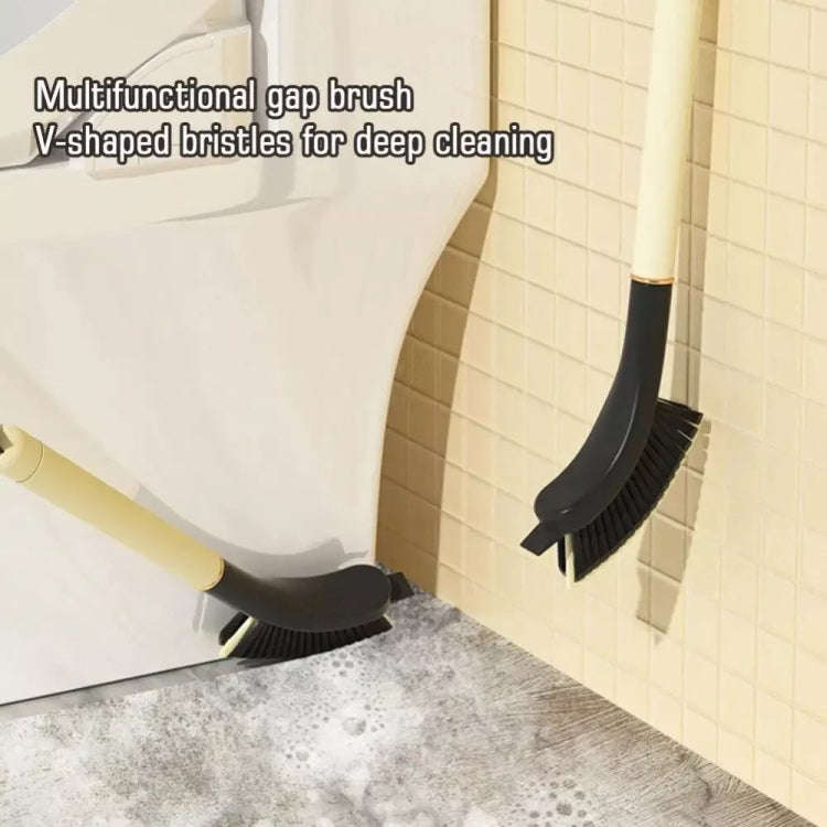 Long Handle Crevice Brush With Hair Clip For Bathroom Window Groove Dead Corner Cleaning