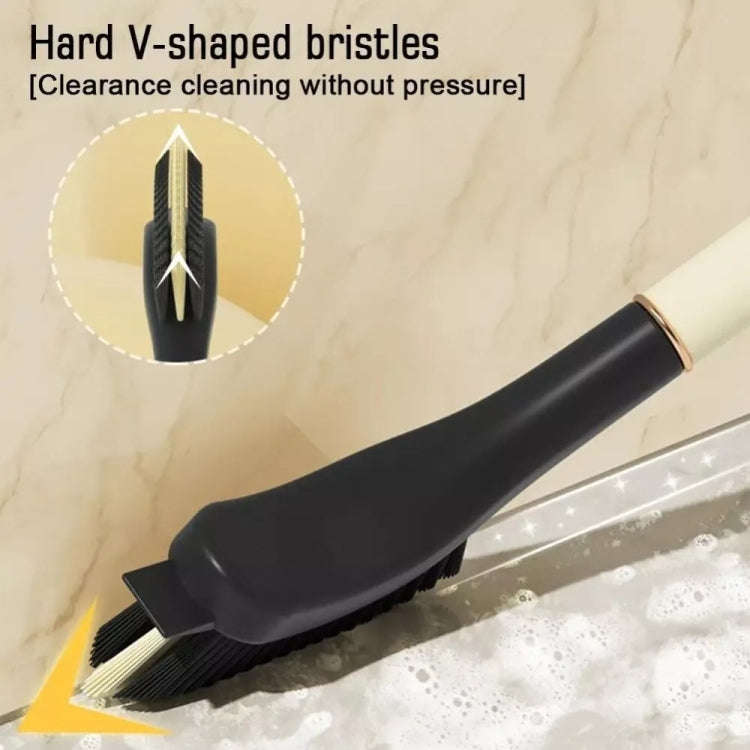 Long Handle Crevice Brush With Hair Clip For Bathroom Window Groove Dead Corner Cleaning
