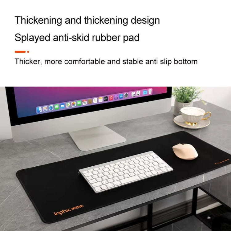 Inphic PD100 Anti-slip Washable Mouse Pad Computer Desk Pad, Size: 25x30cm(Black)