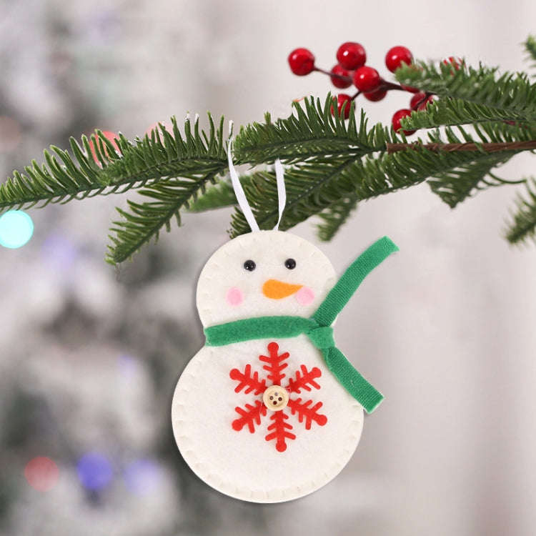 Non-woven Christmas Decorations Christmas Tree Pendants, Spec: Green Snowman