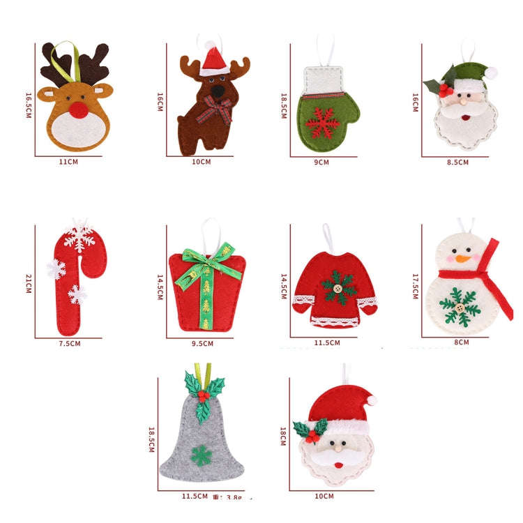 Non-woven Christmas Decorations Christmas Tree Pendants, Spec: Bell