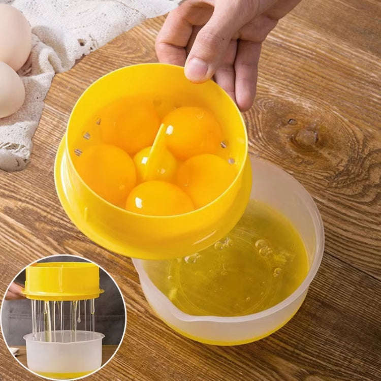 Large Capacity Egg White Egg Yolk Separator with Storage Box Bakeware Kitchen Tools(Orange)