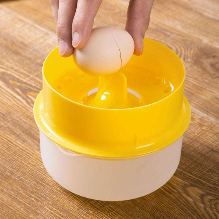 Large Capacity Egg White Egg Yolk Separator with Storage Box Bakeware Kitchen Tools(Orange)