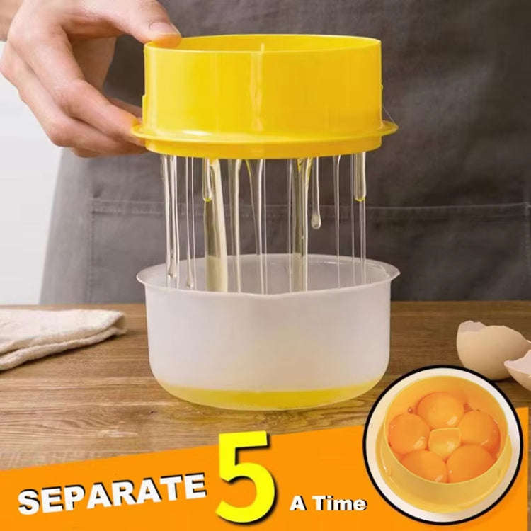 Large Capacity Egg White Egg Yolk Separator with Storage Box Bakeware Kitchen Tools(Orange)