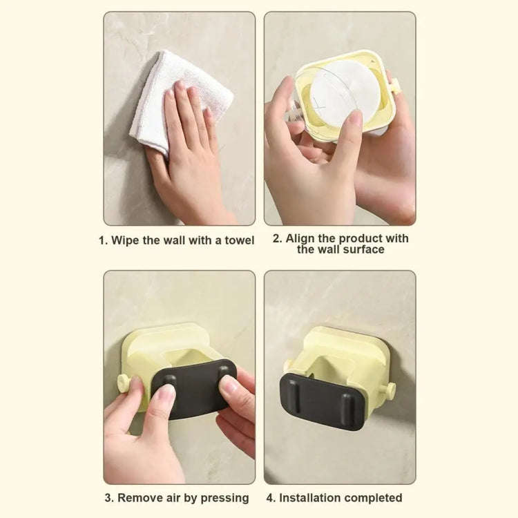 Wall Mount Broom Hanger Mop Suction Hook Bathroom Toothbrush Holder