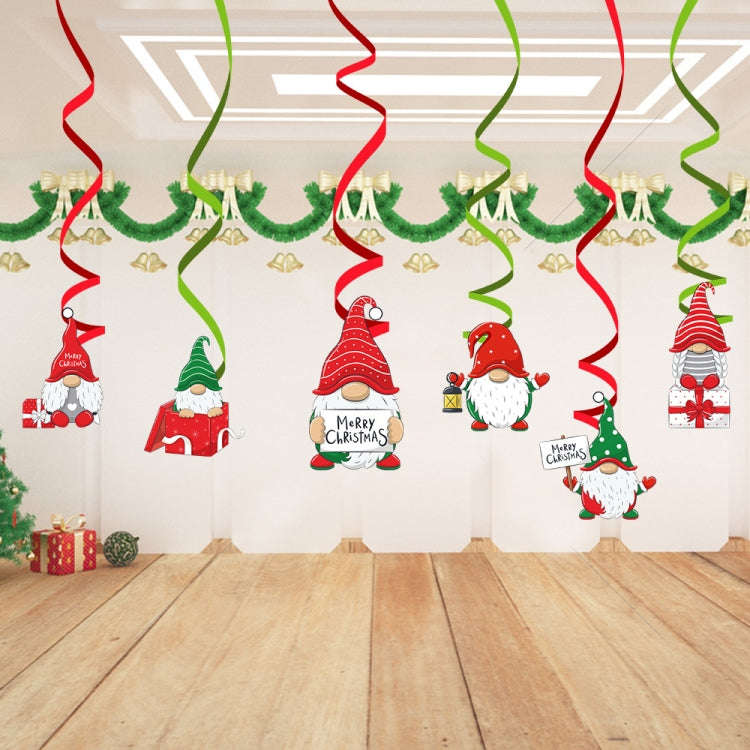 Christmas Cartoon Spiral Pendants Party Scene Decorations(Elk)