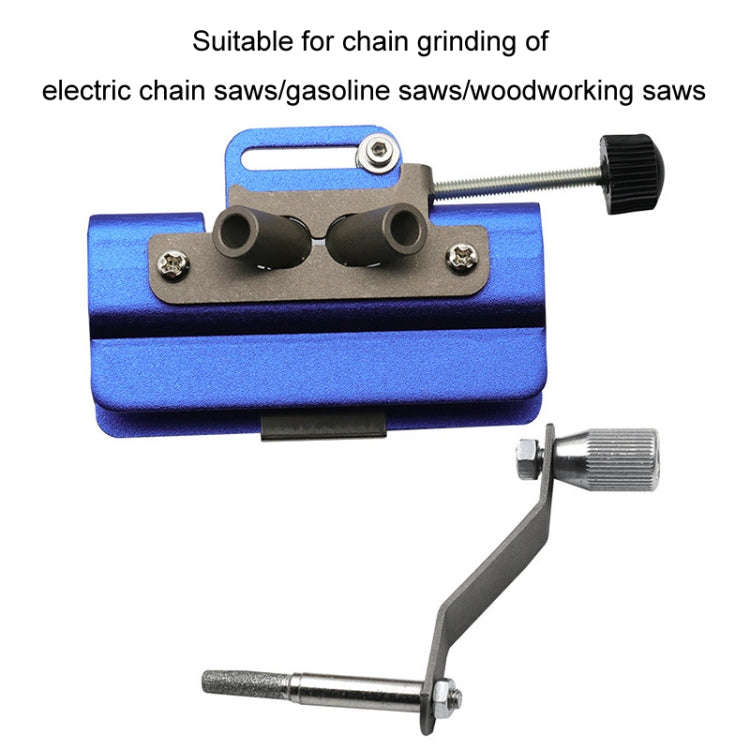 Portable Handheld Electric Saw Hand-cranked Chain Sharpener With 3 Grinding Heads(Gold)