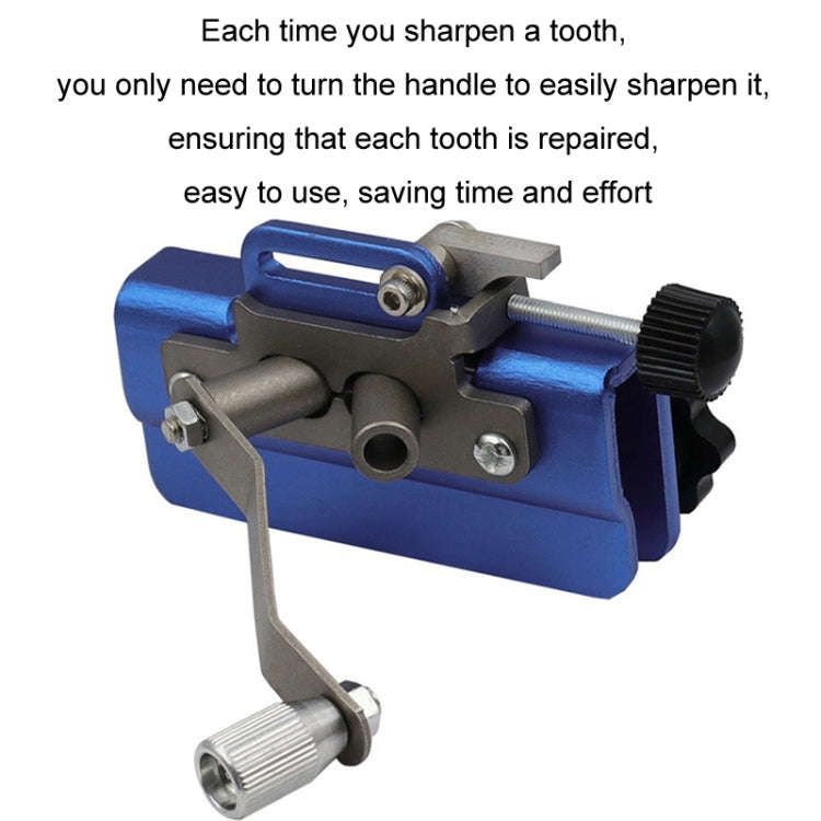 Portable Handheld Electric Saw Hand-cranked Chain Sharpener With 3 Grinding Heads(Red)