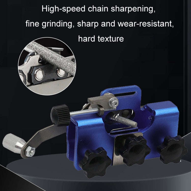 Portable Handheld Electric Saw Hand-cranked Chain Sharpener With 3 Grinding Heads(Gold)