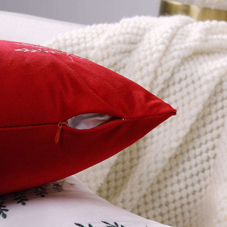 30x50cm Christmas Tree Embroidery Pillowcase Holiday Decoration Cushion Cover, Pillow Core Not In...