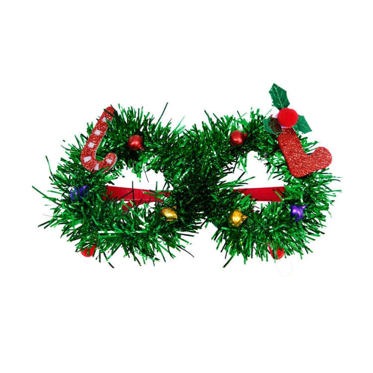 Christmas Decoration Glasses Masquerade Dress-up Glasses(Wreath)