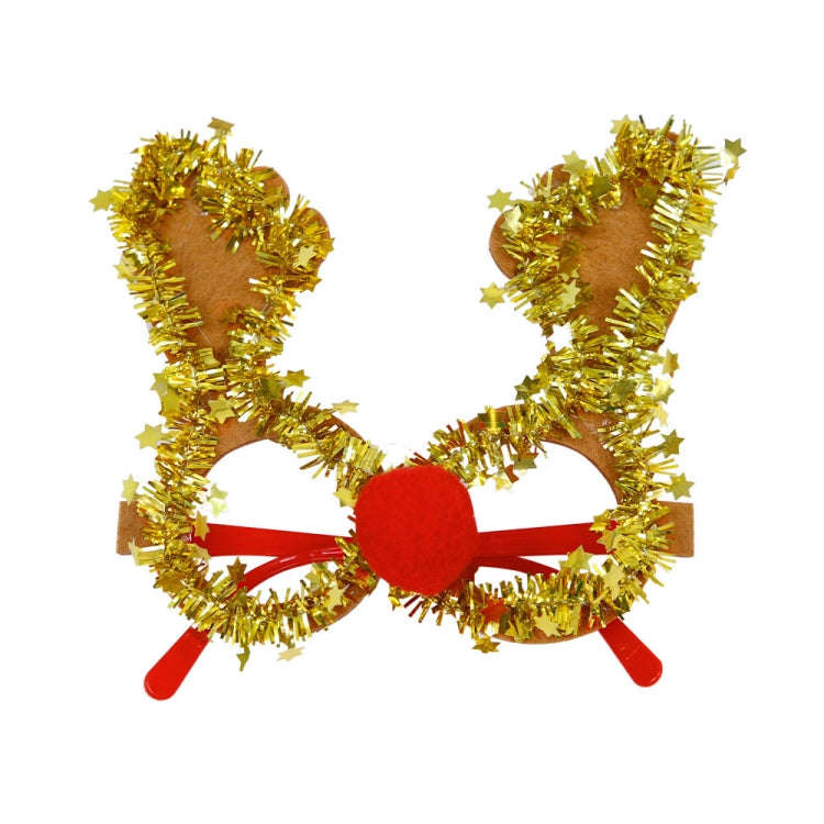 Christmas Decoration Glasses Masquerade Dress-up Glasses(Elk Horn)