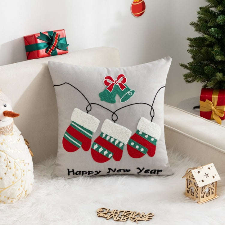 45x45cm Christmas Decoration Pillowcase Cartoon Printing Embroidery Pillow Cushion, Pillow Core N...