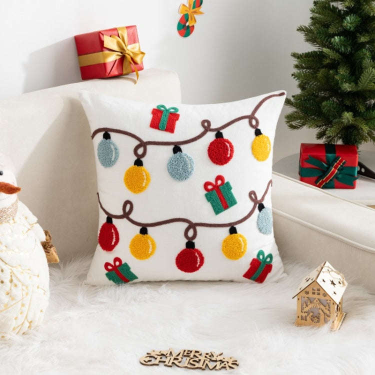 45x45cm Christmas Decoration Pillowcase Cartoon Printing Embroidery Pillow Cushion, Pillow Core N...