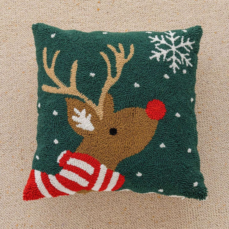 45x45cm Christmas Pillowcase Holiday Home Decoration Pillow Cover, Pillow Core Not Included, Styl...