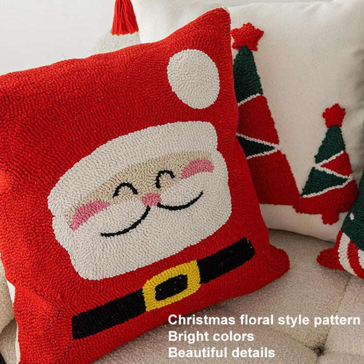 45x45cm Christmas Pillowcase Holiday Home Decoration Pillow Cover, Pillow Core Not Included, Styl...