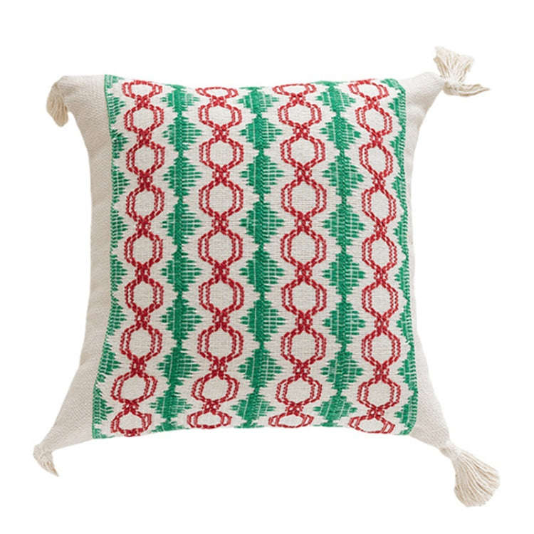 45x45cm Christmas Jacquard Sofa Pillowcase Simple Recliner Pillow Cover, Pillow Core Not Included...