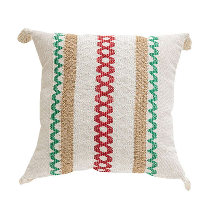 45x45cm Christmas Jacquard Sofa Pillowcase Simple Recliner Pillow Cover, Pillow Core Not Included...