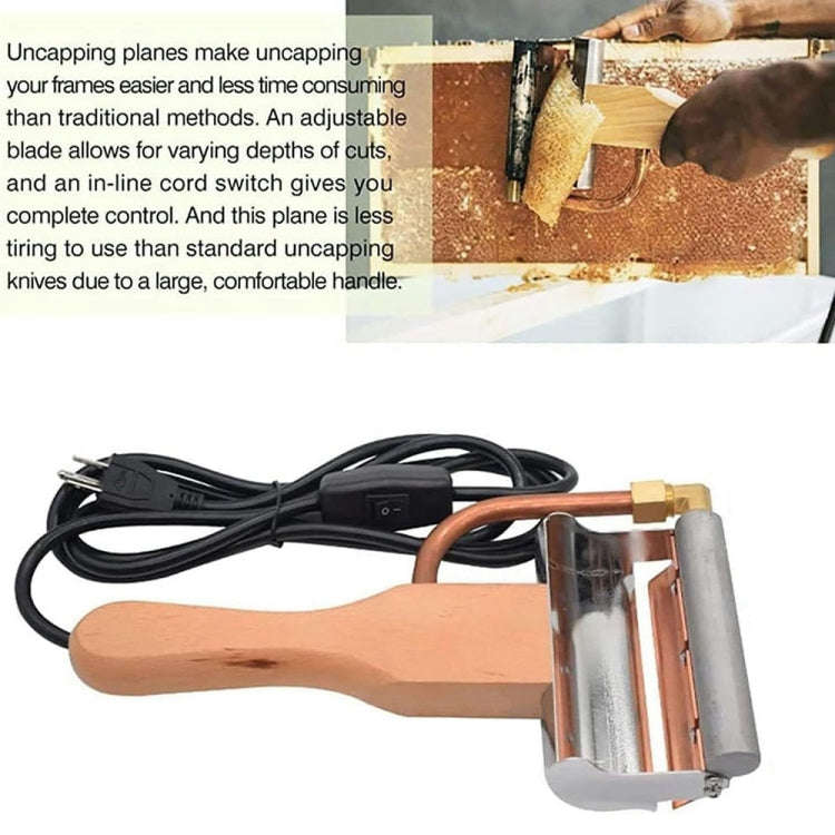 Electric Heating Honey Cutting Knife Beeswax Honey Scraper(EU Plug)