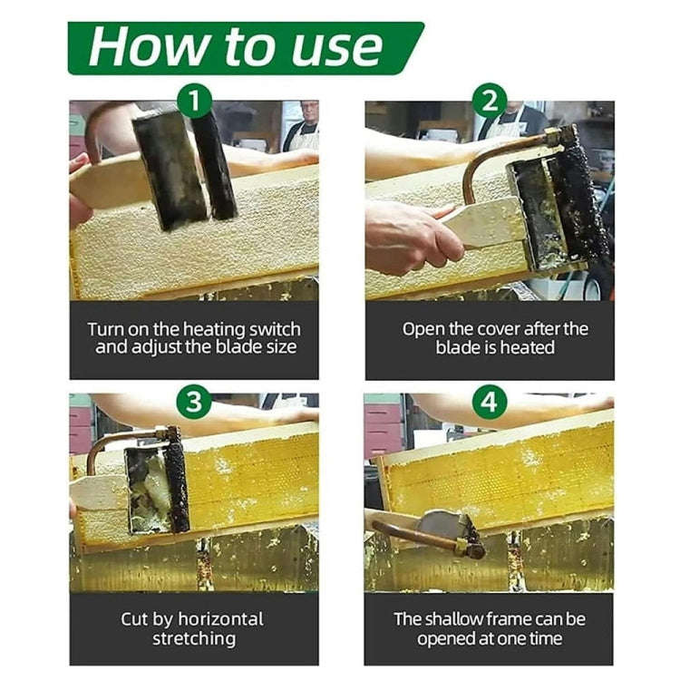 Electric Heating Honey Cutting Knife Beeswax Honey Scraper(EU Plug)