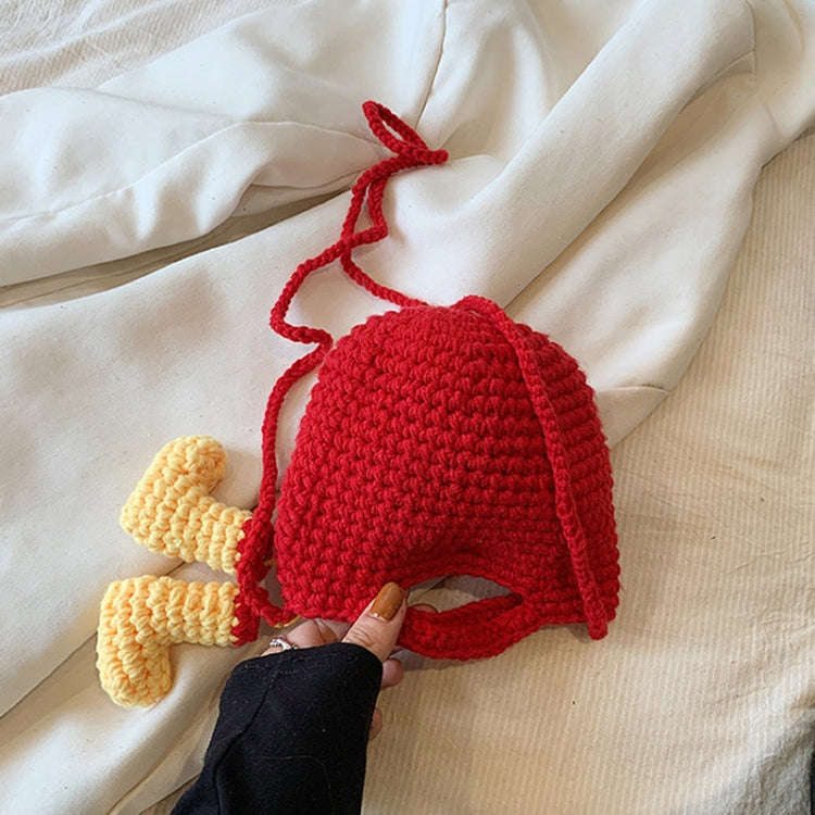 Christmas Handmade Woolen Knitting Bag Santa Claus Finished Bag()