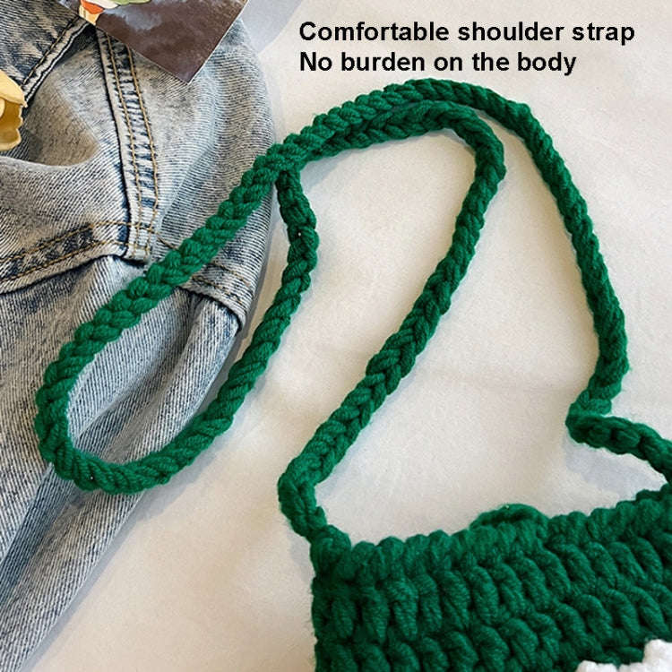 Christmas Finished Wool Crochet Mobile Phone Bag Shoulder Crossbody Bag(Style 2)