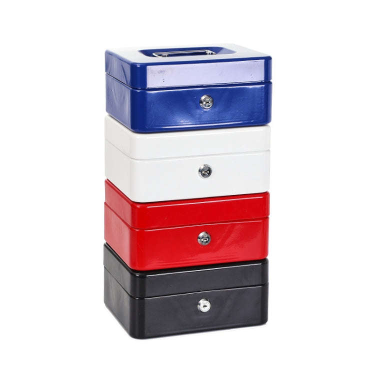 200x160x90mm Portable Fireproof Safe Box Home Storage Iron Box With Lock Key(Red)