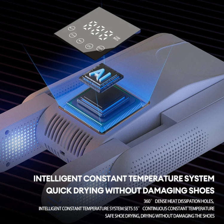 UV Antibacterial LED Touch Intelligent Constant Temperature Shoe Dryer, Spec: US Plug(White)
