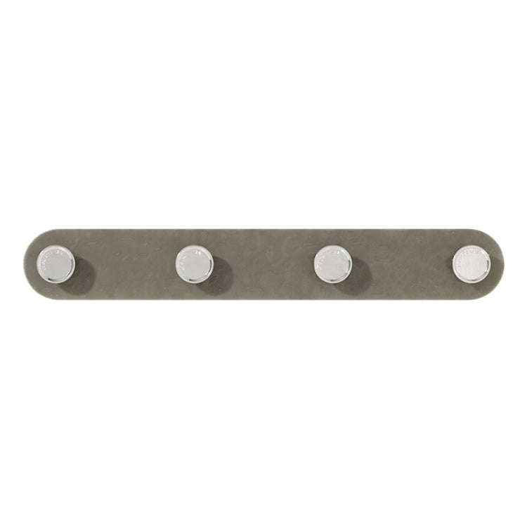 4 Hooks Strong Traceless Adhesive Hooks Nail-free Bathroom Wall Clothes Hanger(Gray)