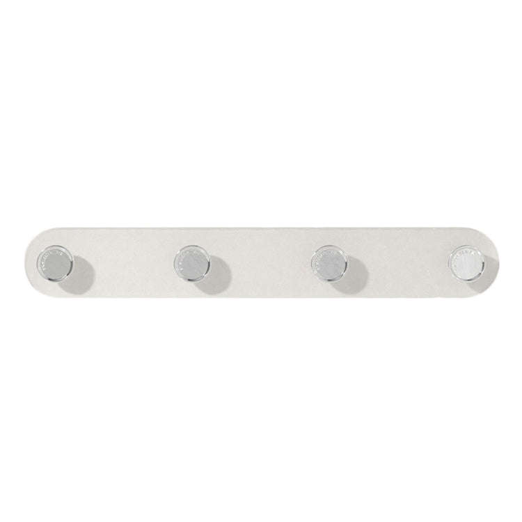 4 Hooks Strong Traceless Adhesive Hooks Nail-free Bathroom Wall Clothes Hanger(White)