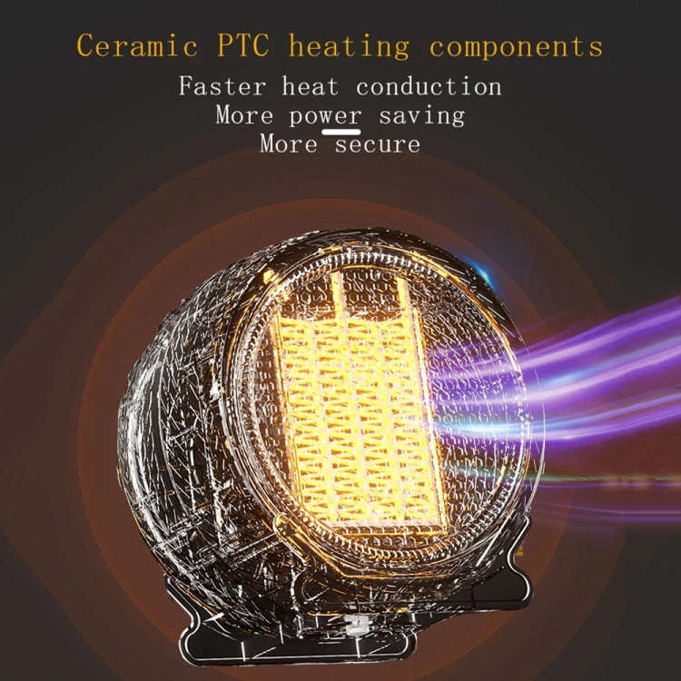 1800W Desktop High-power Two-speed Heater Household Fast Heating Heater, Spec: EU Plug(Black)