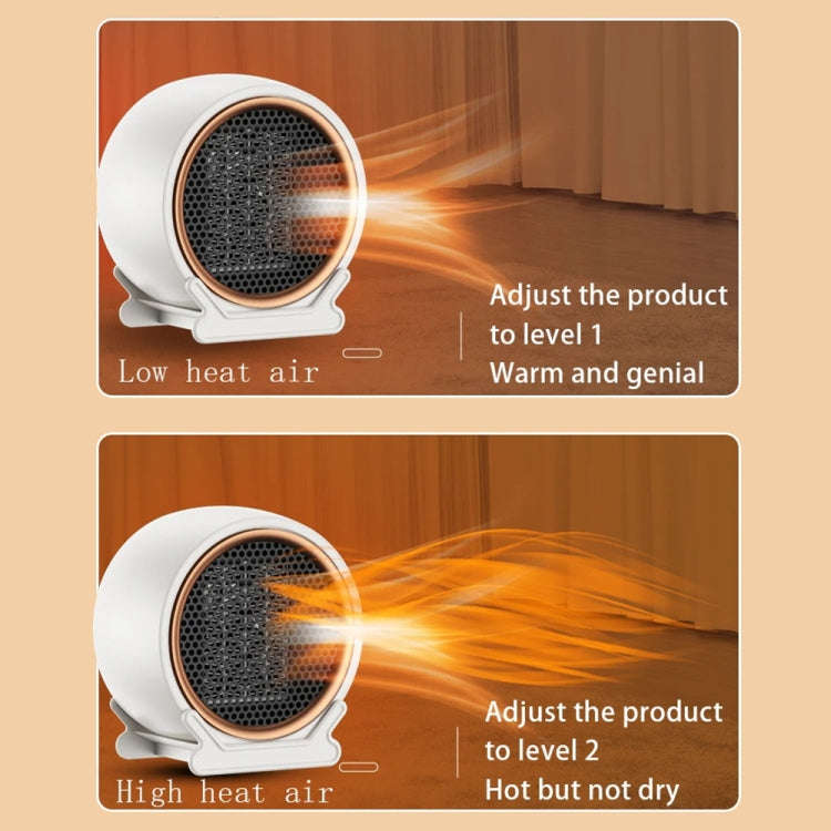 1800W Desktop High-power Two-speed Heater Household Fast Heating Heater, Spec: EU Plug(Black)
