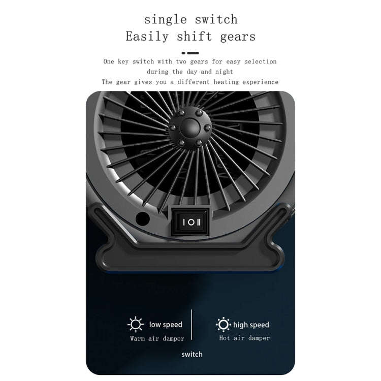 1800W Desktop High-power Two-speed Heater Household Fast Heating Heater, Spec: EU Plug(Black)