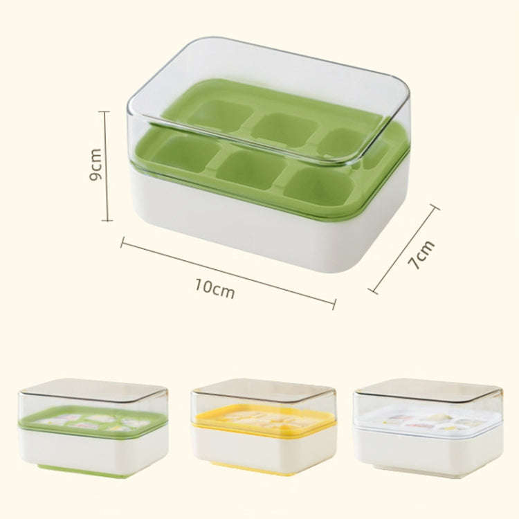 Mini Press Type Ice Cube Mold Food Silicone 6 Cubes Easy to Release Household Ice Lolly Making Bo...