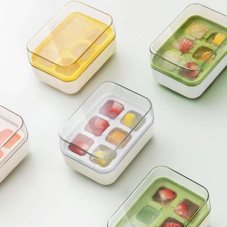 Mini Press Type Ice Cube Mold Food Silicone 6 Cubes Easy to Release Household Ice Lolly Making Bo...
