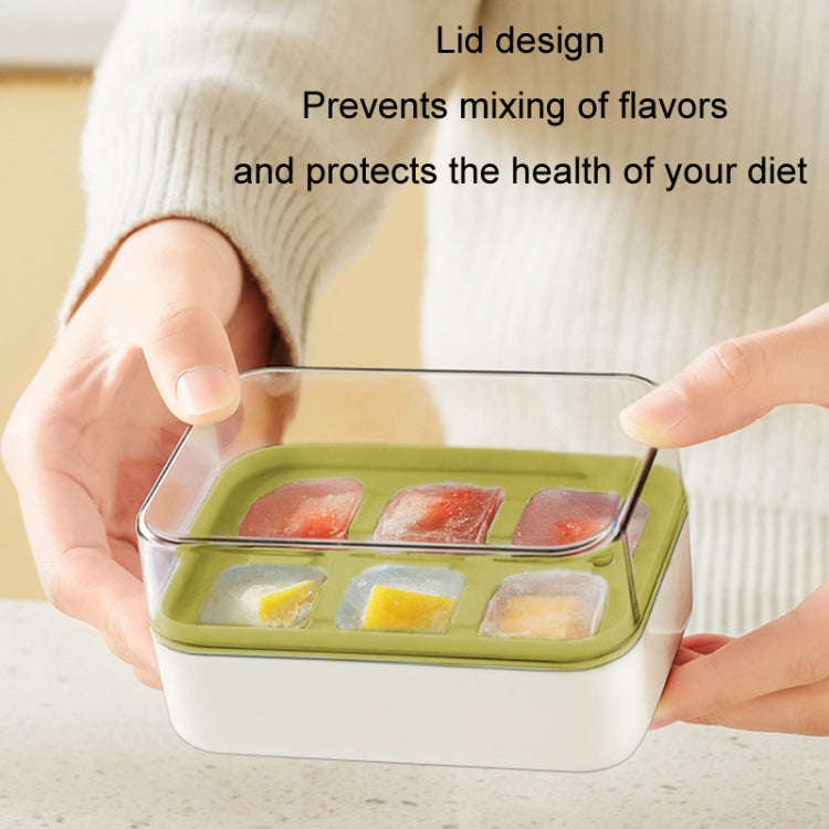Mini Press Type Ice Cube Mold Food Silicone 6 Cubes Easy to Release Household Ice Lolly Making Bo...