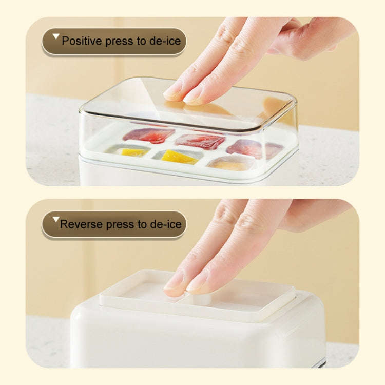Mini Press Type Ice Cube Mold Food Silicone 6 Cubes Easy to Release Household Ice Lolly Making Bo...