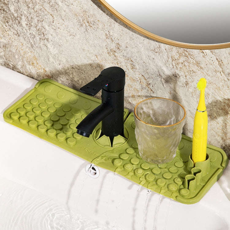 Faucet Silicone Drainage Mat Multi-functional Household Sink Countertop Anti-slip Anti-splash Sto...
