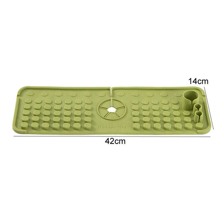 Faucet Silicone Drainage Mat Multi-functional Household Sink Countertop Anti-slip Anti-splash Sto...