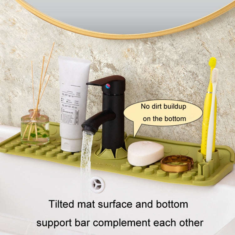 Faucet Silicone Drainage Mat Multi-functional Household Sink Countertop Anti-slip Anti-splash Sto...