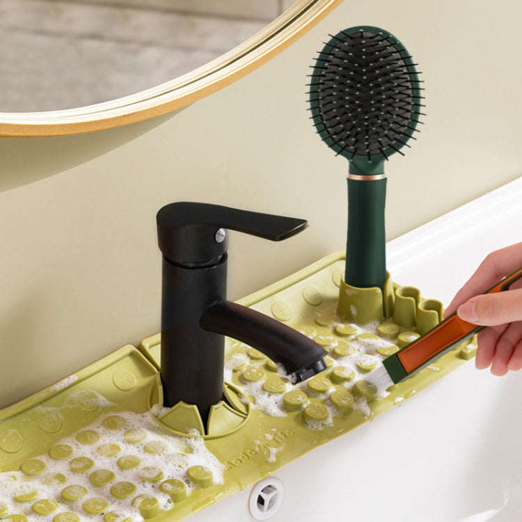 Faucet Silicone Drainage Mat Multi-functional Household Sink Countertop Anti-slip Anti-splash Sto...